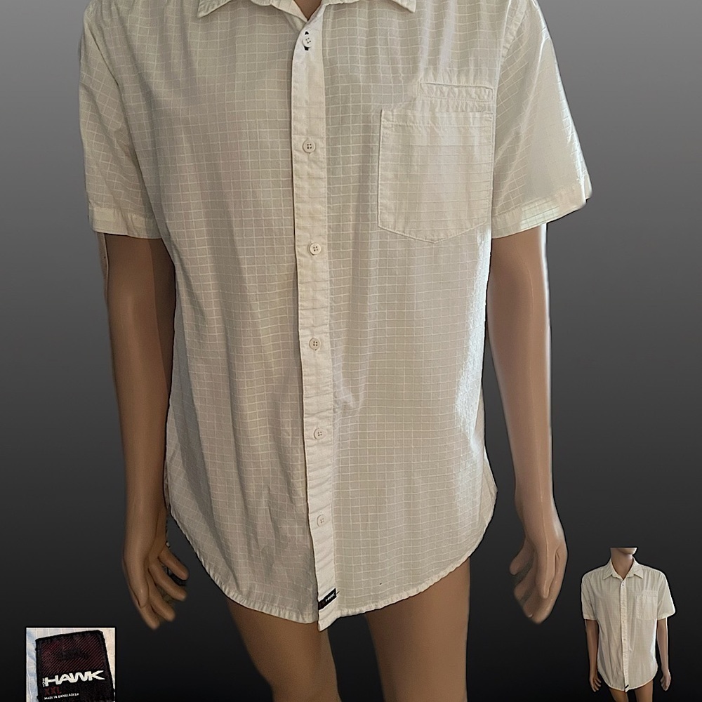 Tony Hawk White Button Down Shirt Size XXL